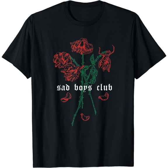 Sad Boys Club Red Roses Aesthetic Soft Grunge Punk Goth eBoy T-Shirt, Unisex T-Shirt