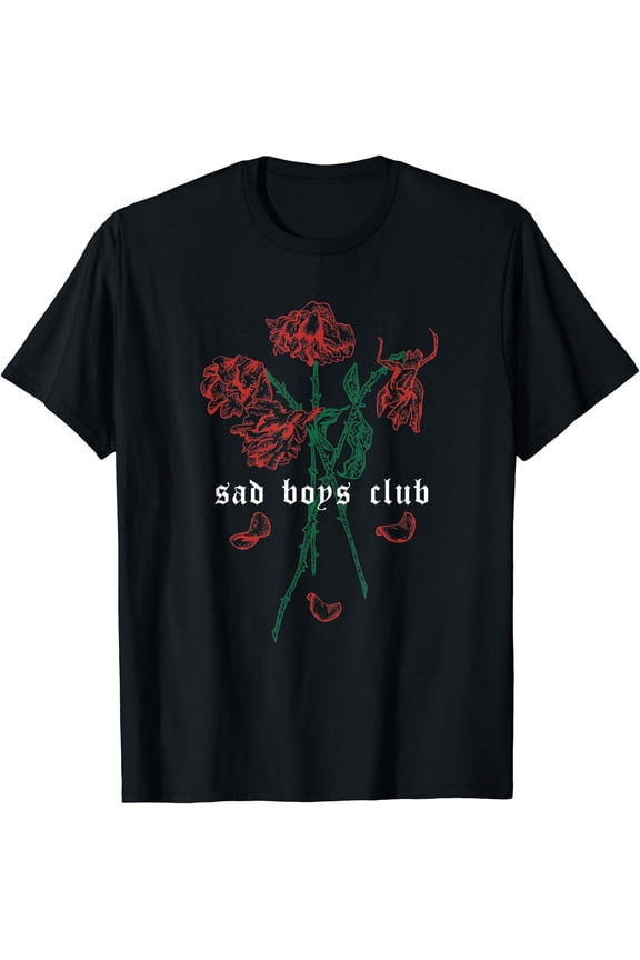 Sad Boys Club Red Roses Aesthetic Soft Grunge Punk Goth eBoy T-Shirt, Unisex T-Shirt
