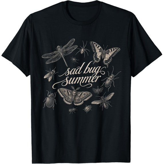 Sad Bug Summer Insect Lover Graphic T-Shirt