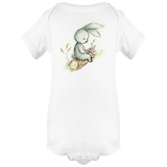 Sad Bunny On Tree Bodysuit Infant -Image by Shutterstock,  Newborn