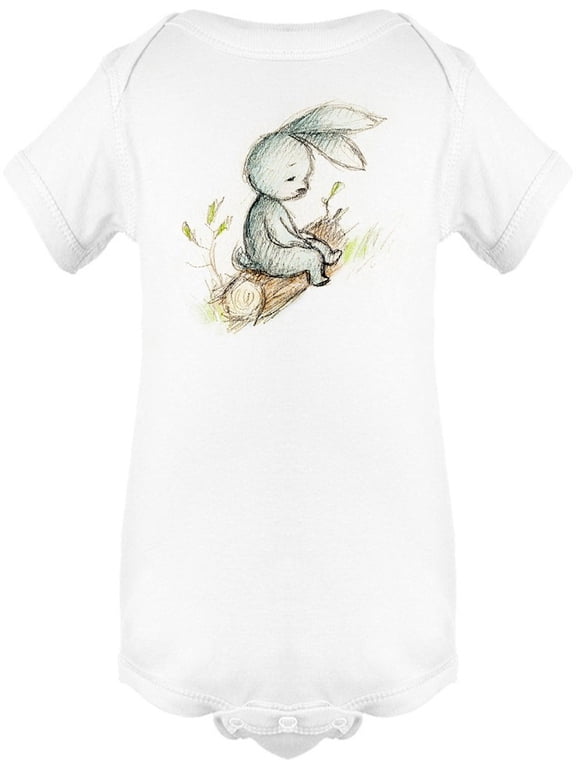 Sad Bunny On Tree Bodysuit Infant -Image by Shutterstock, Newborn