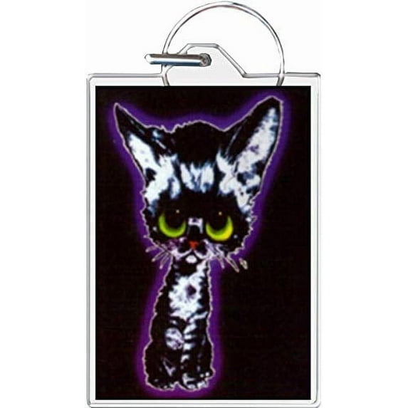 Sad Cat Keychain