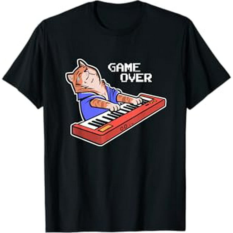 Sad Cat playing keyboard T Shirt Walmart