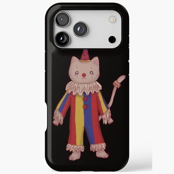 Sad Circus Cat Funny Humor Aesthetic Compatible Phone Case for iPhone 11 12 13 14 15 16 17 Pro Max
