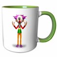 thumbnail image 1 of 3drose, Sad Clown, 15oz Two-tone Green Mug, 1 of 6