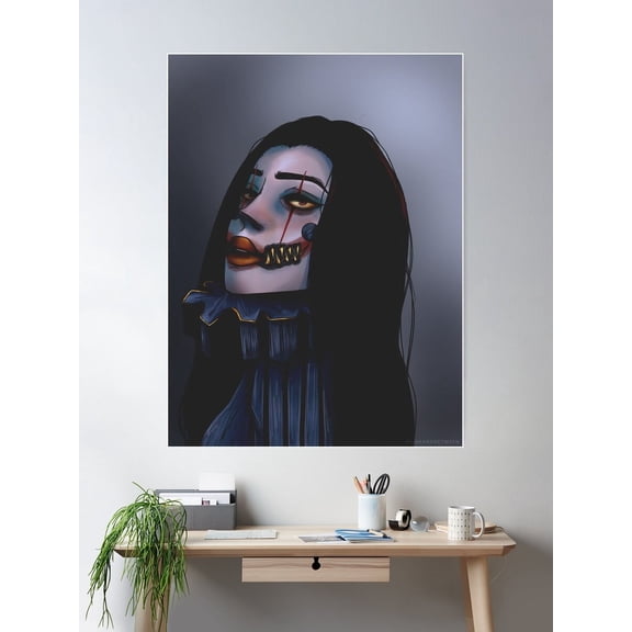 Sad Clown Poster Wall Art, Modern Wall Decor For Living Room Bedroom, 8x12 UNFRAMED