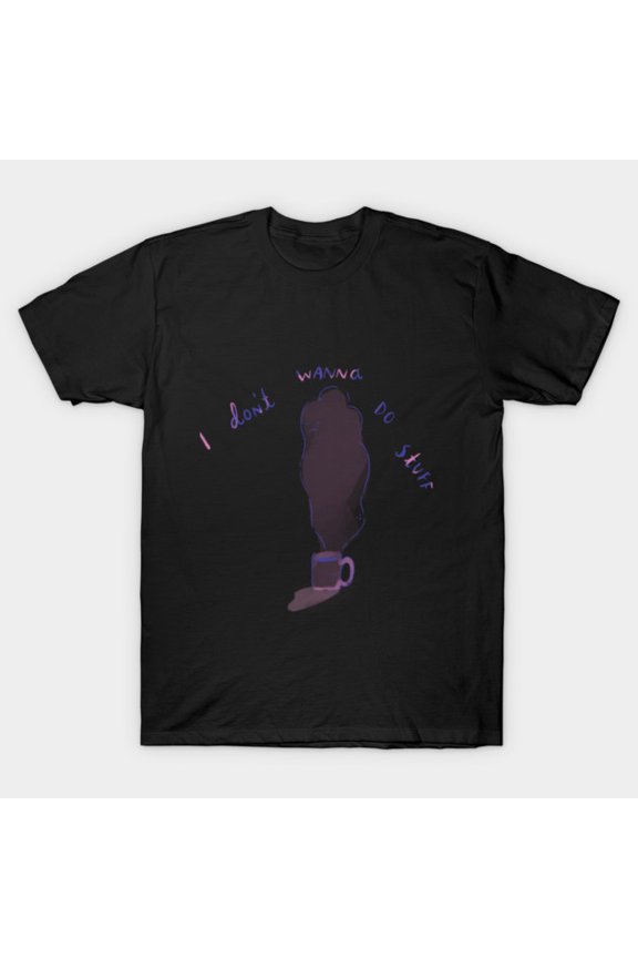 Sad Coffee Depressed Caffeine Mug Monday Morning Energy Slogan Unisex T-Shirt, up to size 3XL.