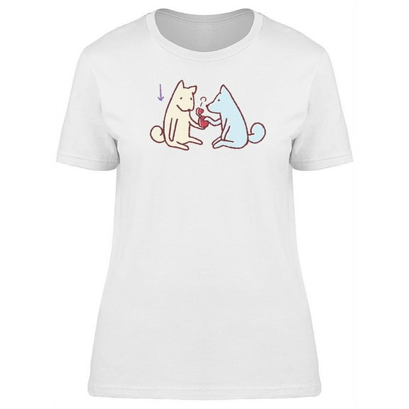 Sad Disappointed Dog Cartoon T-Shirt Women -Image by Shutterstock, Female Large