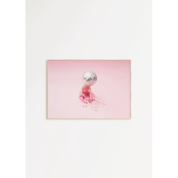 Sad Doll Poster, Doll Disco Ball, Girly Wall Art, Preppy Poster, Y2K Aesthetic Poster, Altered Art, Pink Aesthetics, Dorm Room Wall Decor, Unframed Poster Size 8x12 F03.1.14l1894