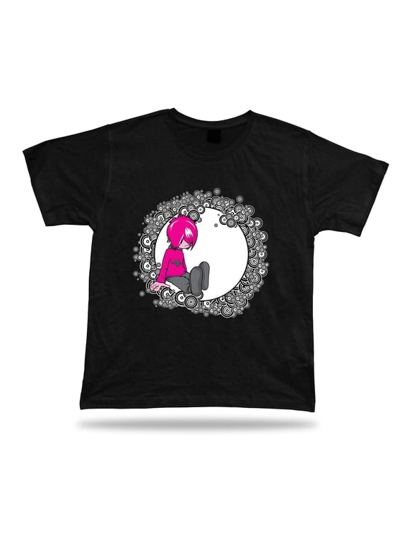 Sad Emo Kid cool modern t shirt tee design special birthday present apparel