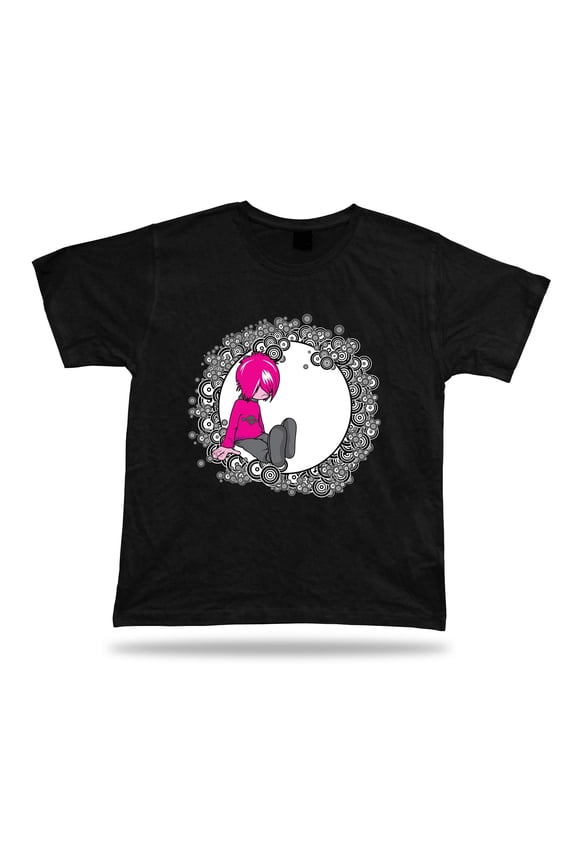 Sad Emo Kid cool modern t shirt tee design special birthday present apparel
