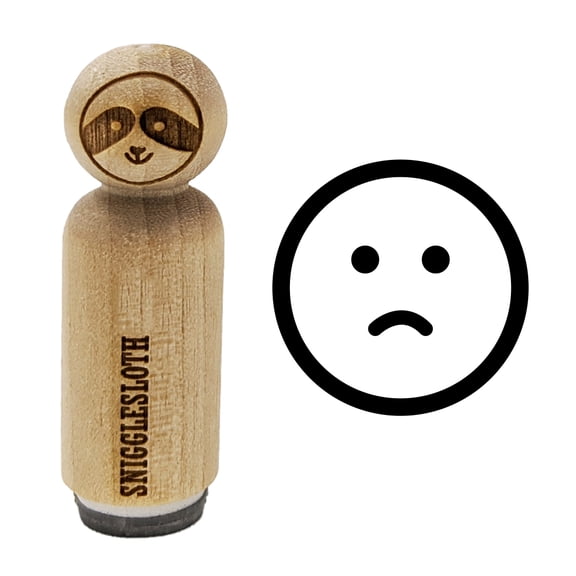 Sad Frown Face Emoticon Rubber Stamp for Scrapbooking Crafting Stamping - Large 1-1/4 Inch