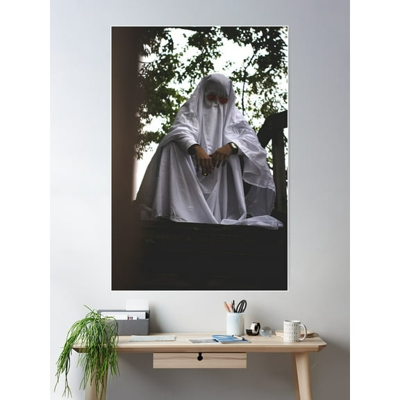 Sad Ghost Poster Wall Art, Modern Wall Decor For Living Room Bedroom, 16x24 UNFRAMED