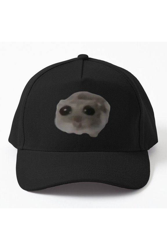 Sad Hamster Baseball Hat, Animal Mood Character Design, Classic Everyday Gift Style Cap