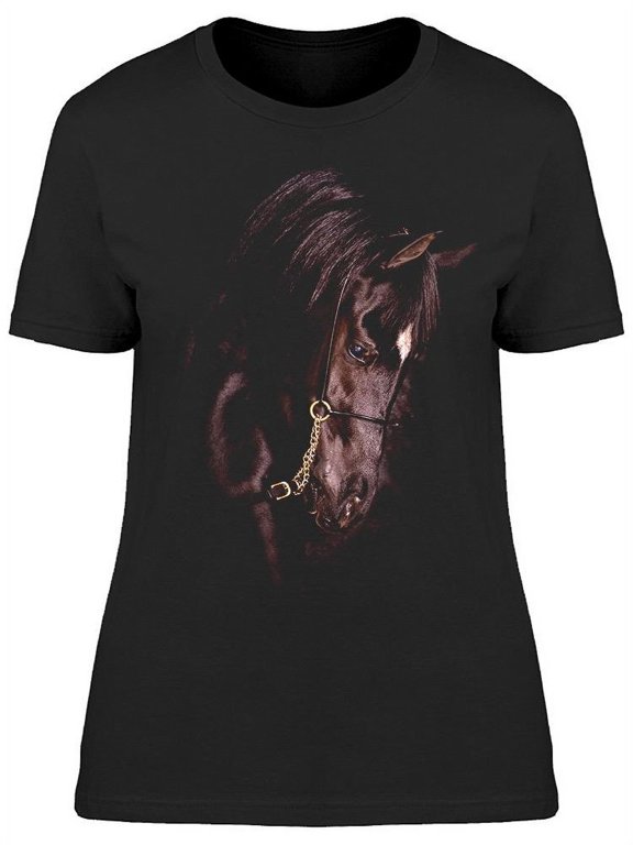 Sad Horse Looking Down T-Shirt Women -Image by Shutterstock Women T-Shirt, Female x-Large