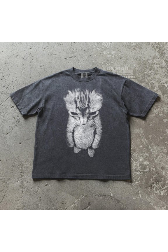 Sad Kitten Meme Shirt, Standing Cat Graphic Tee, Funny Cat Lover Gift