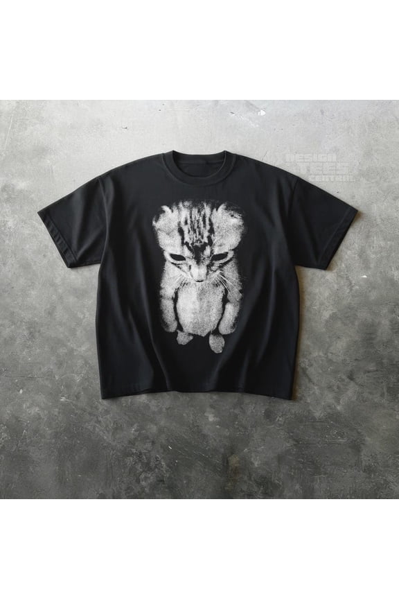 Sad Kitten Meme Standing Cat T-Shirt, Cat Lover Unisex T-Shirt
