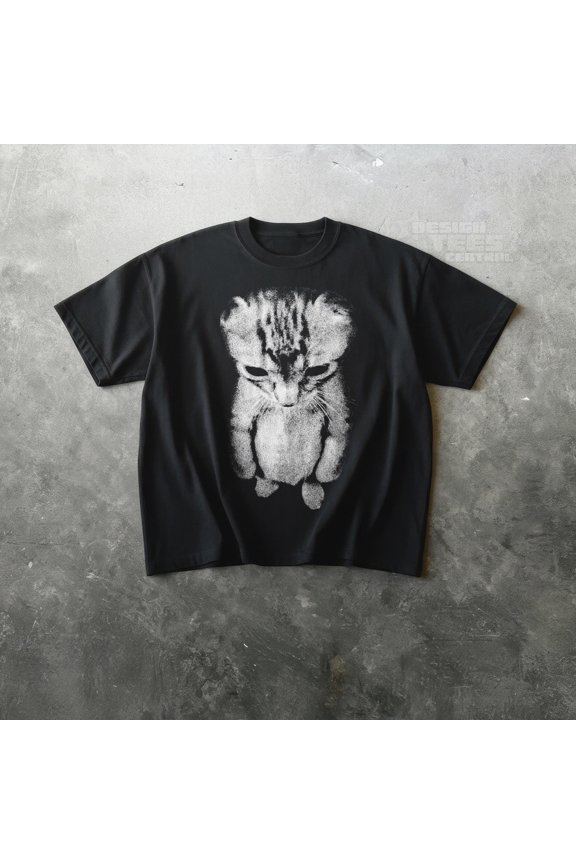 Sad Kitten Meme Standing Cat T-Shirt