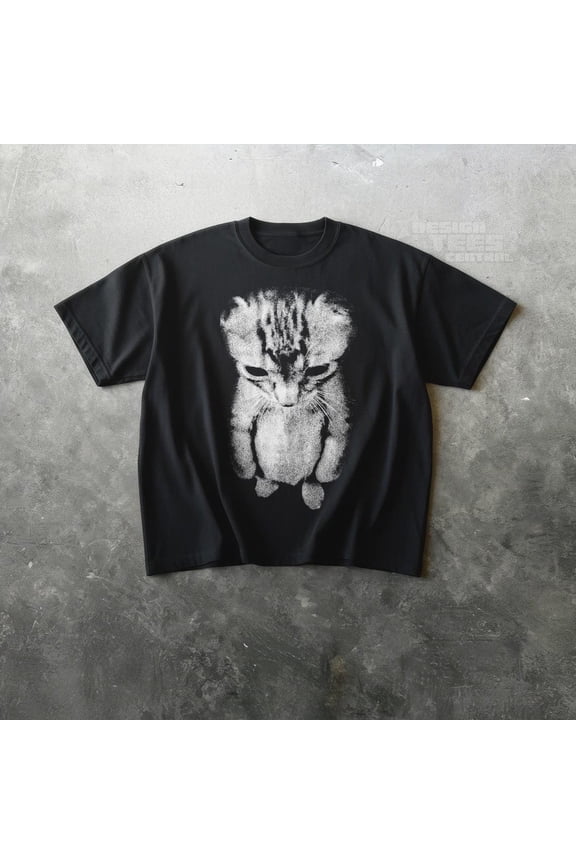 Sad Kitten Meme Standing Cat Unisex Short Sleeve T-Shirt