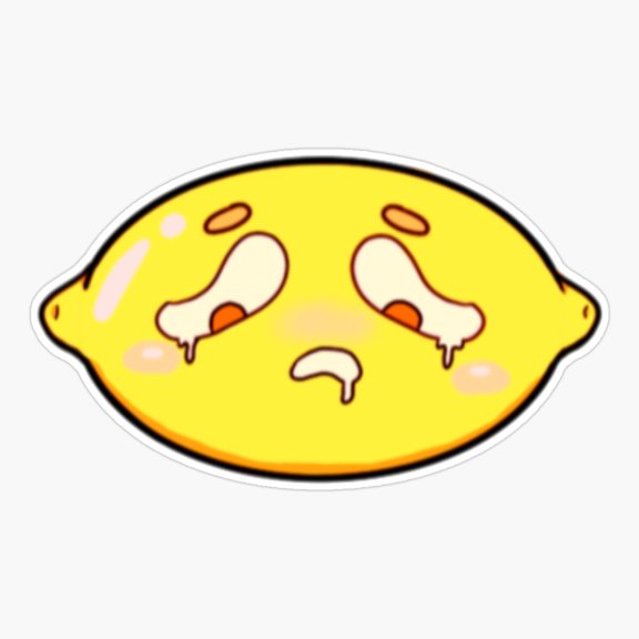 Sad Lil Lemon Er, Phone Decal Water Bottle Stickers Car Decals, Funny Birthday Gift