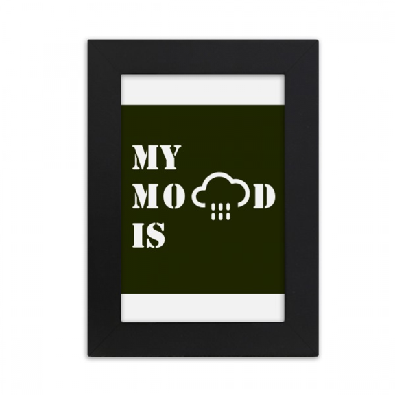 Sad Mood Rain Art Deco Fashion Desktop Photo Frame Picture Display Art Painting Exhibit