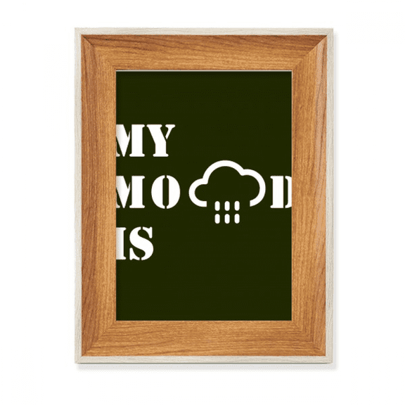 Sad Mood Rain Desktop Wooden Photo Frame Display Picture Art Painting Multiple Sets