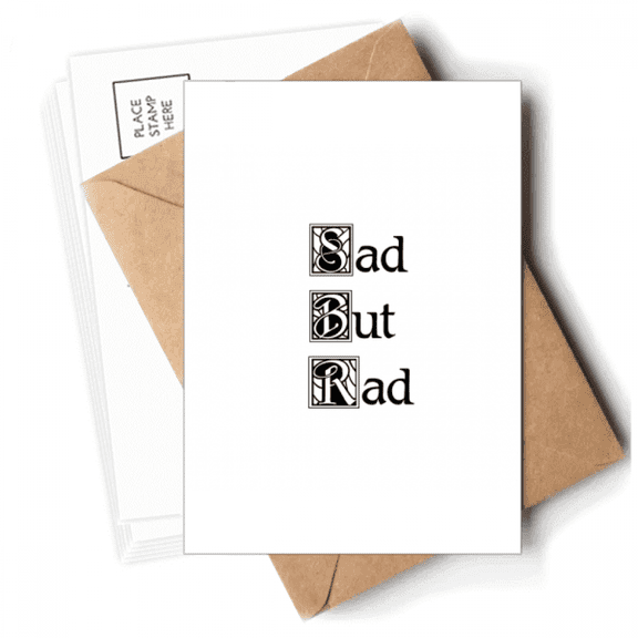 Sad Mood Turning Color Art Deco Fashion Postcards Envelopes Blank Note Cards Mailing