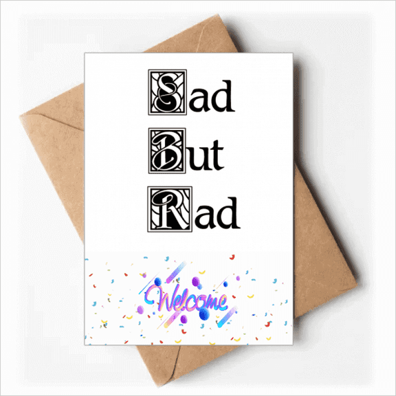 Sad Mood Turning Color Art Deco Fashion Welcome Back Greeting Cards Envelopes Blank