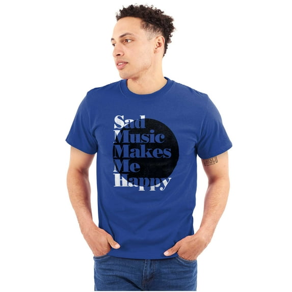 Sad Music Makes Me Happy Emo Songs Men's Graphic T Shirt Tees Brisco Brands X