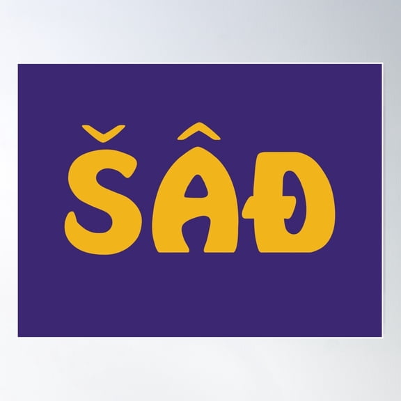 Sad Poster Wall Art, Modern Wall Decor For Living Room Bedroom, 8x12 UNFRAMED