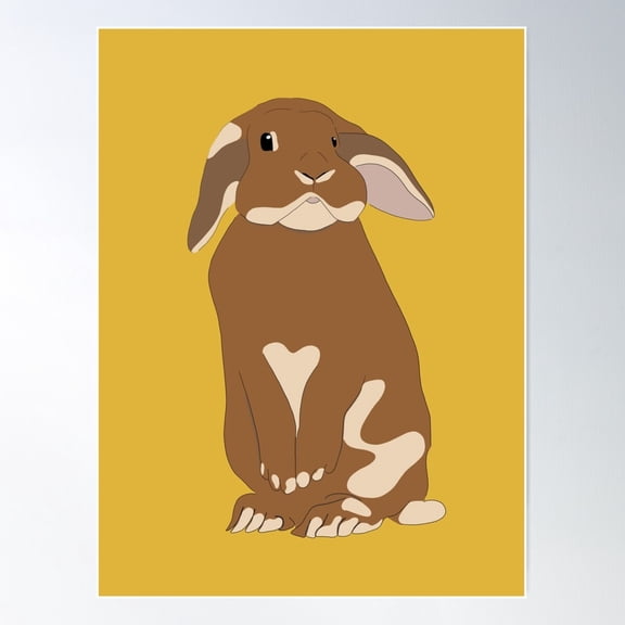 Sad Rabbit Love You Cute Animals Poster Wall Art, Modern Wall Decor For Living Room Bedroom, 8x12 UNFRAMED