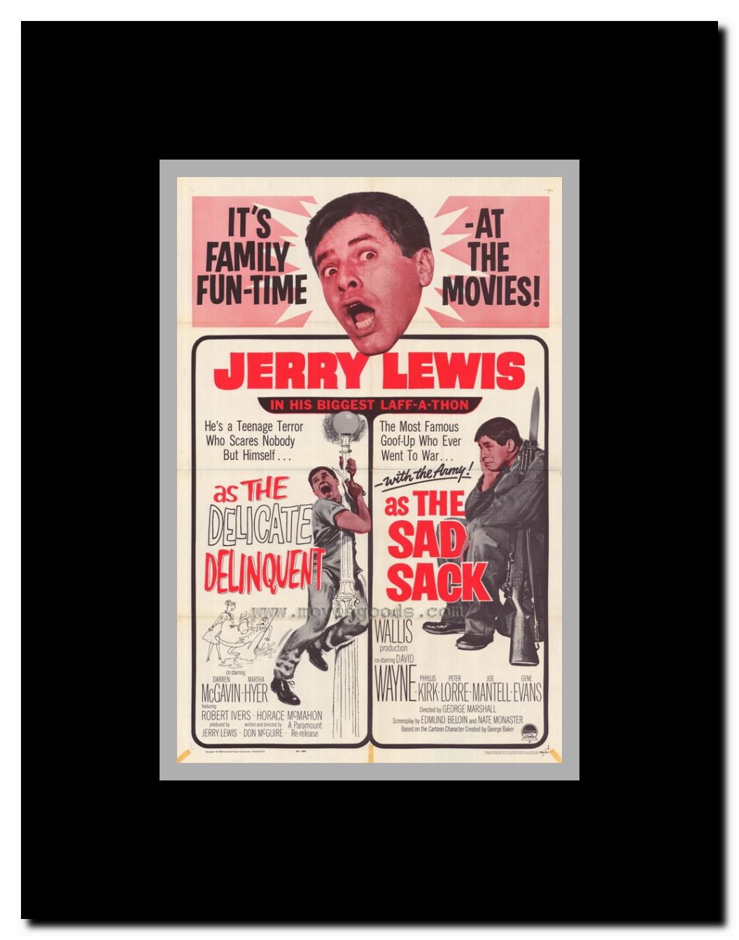 Sad Sack / Delicate Delinquent Combo Framed Movie Poster
