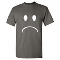 thumbnail image 1 of Sad Smile Emotion Novelty Graphic Tees Men Christmas Gifts Anniversary Funny Sarcastic T Shirt, 1 of 5