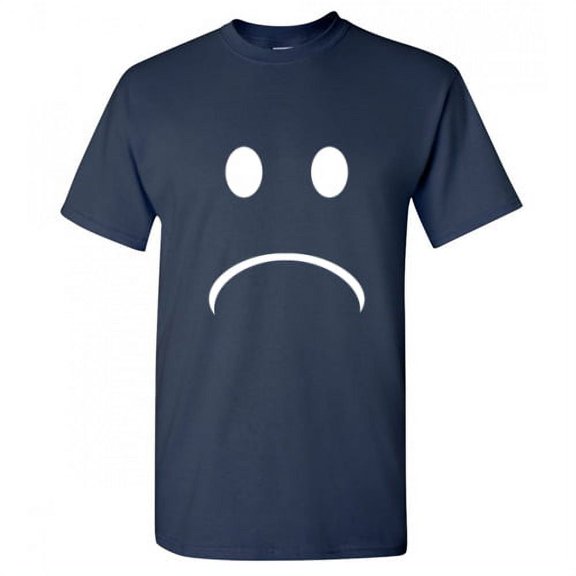 Sad Smile Emotion Novelty Graphic Tees Men Christmas Gifts Anniversary Funny Sarcastic T Shirt