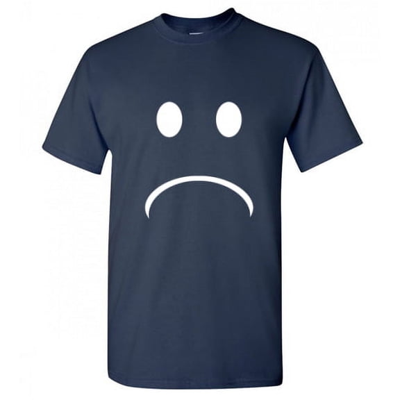 Sad Smile Emotion Novelty Graphic Tees Men Christmas Gifts Anniversary Funny Sarcastic T Shirt