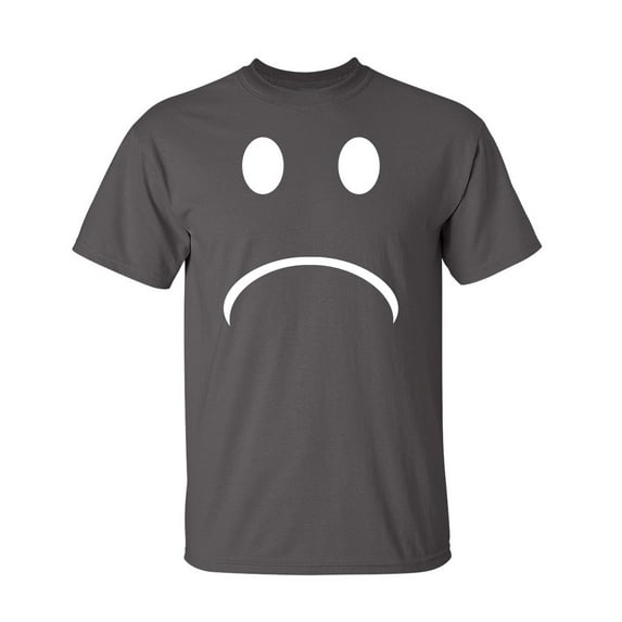 Sad Smile Sarcastic Humor Graphic Novelty Super Soft Ring Spun Funny T Shirt