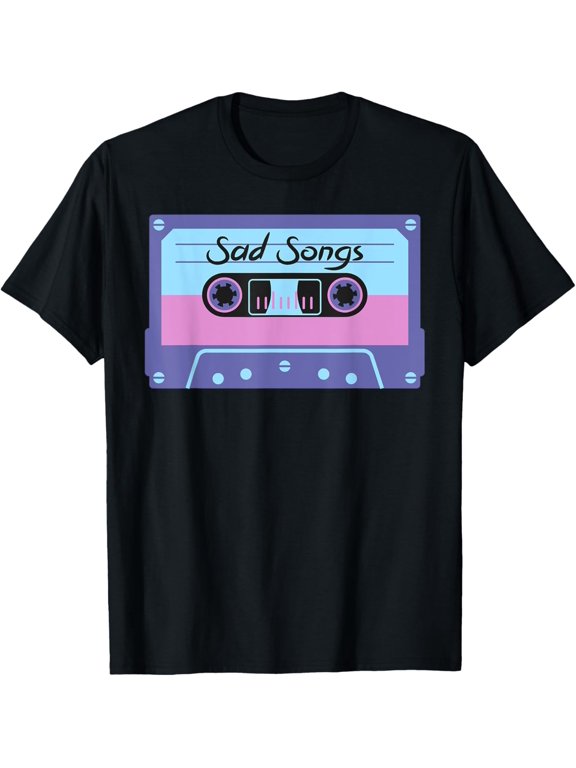 Sad Songs I'm Depressed I Have Depression Funny T-shirt men and women can wear, black, white, gifts