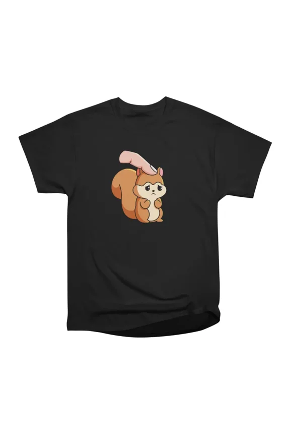 Sad Squirrel Head Pat T-Shirt Tee Gift For Him Merch For Her Apparel For Friend