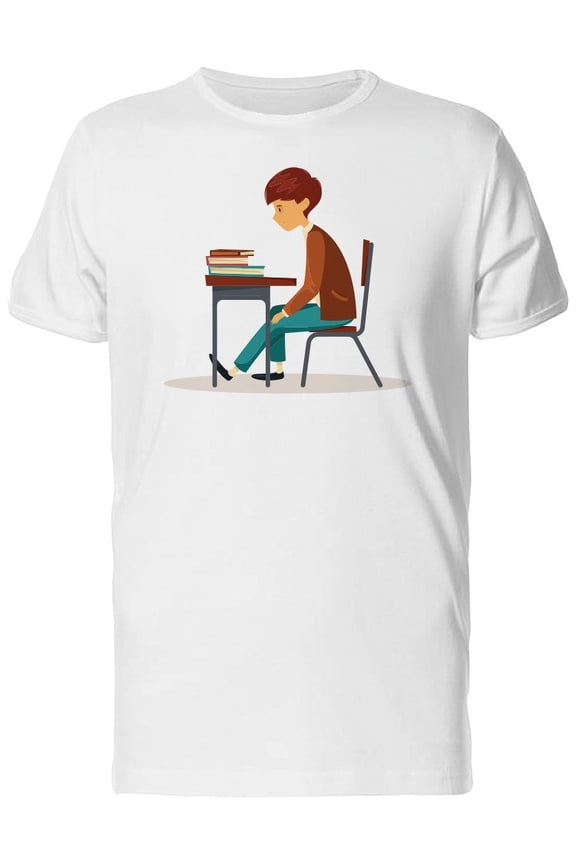 Sad Student In Class Tee Men's -Image by Shutterstock