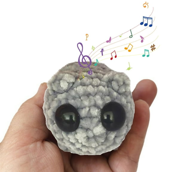 Sad Violin Hamster Keychain - Handmade Crochet Plush Toy with Music Box, Cute Kawaii Gift for Teens Best Friend Birthday Present