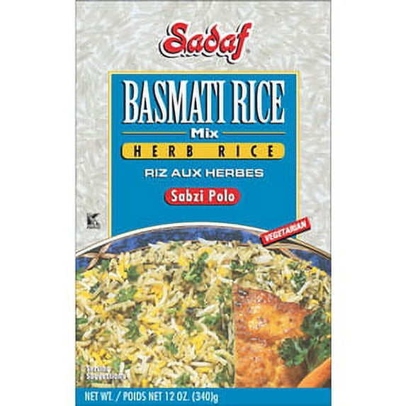Sadaf Rice Sadaf Basmati Rice Mix - Vegetarian Herb Rice - Sabzi Polo - سبزی پلو ...