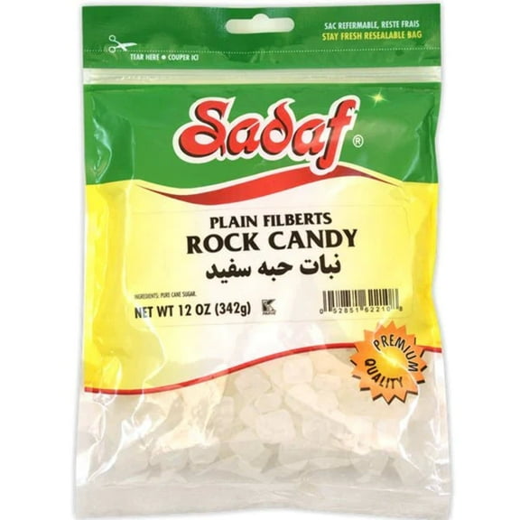 Sadaf Plain Filberts Rock Candy - Nabat -
