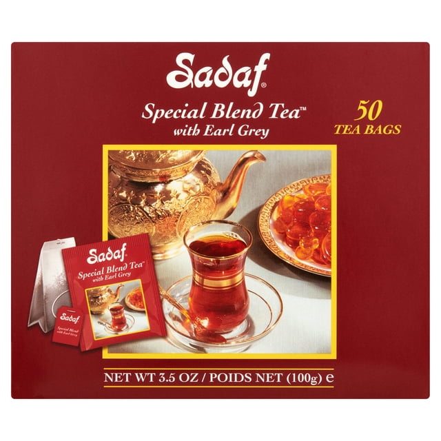 Sadiq Tea Sadaf Special Blend Tea with Earl Grey Tea Bags, 50 count, 3.5 oz ...