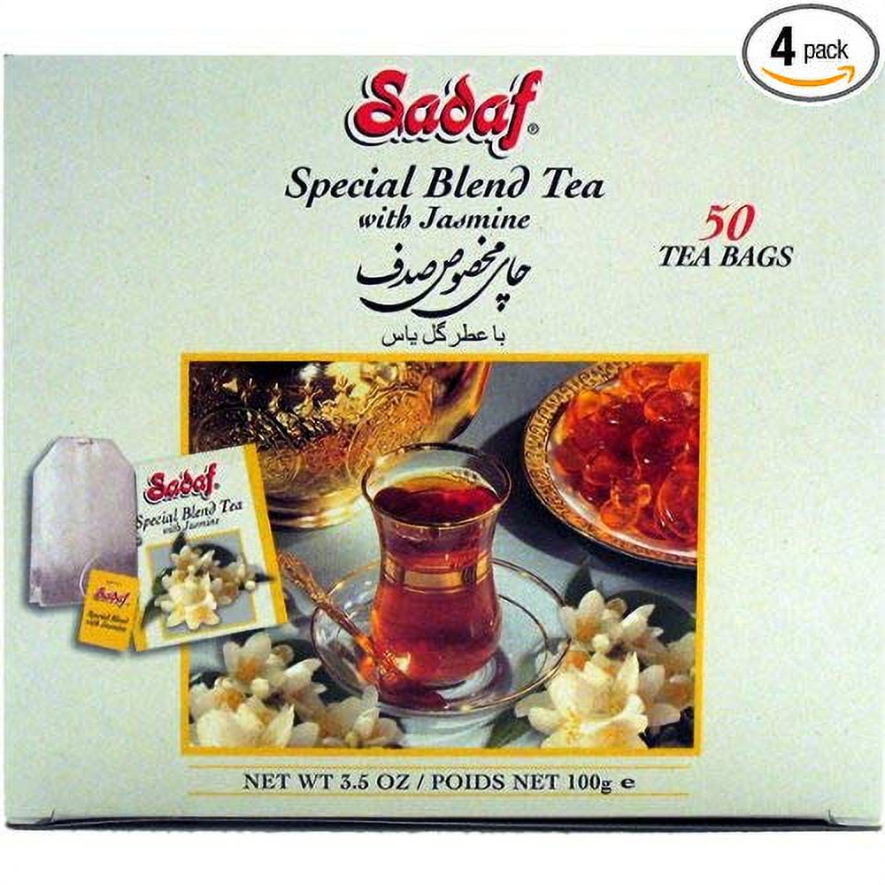 Sadaf Special Blend tea Jasmine, 50-Count (Pack of 4)