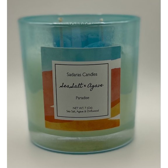 Sadaras Candles LLC Container Candle, 8 oz, Sea Salt and Agave Scented, with 18 h Burn Time