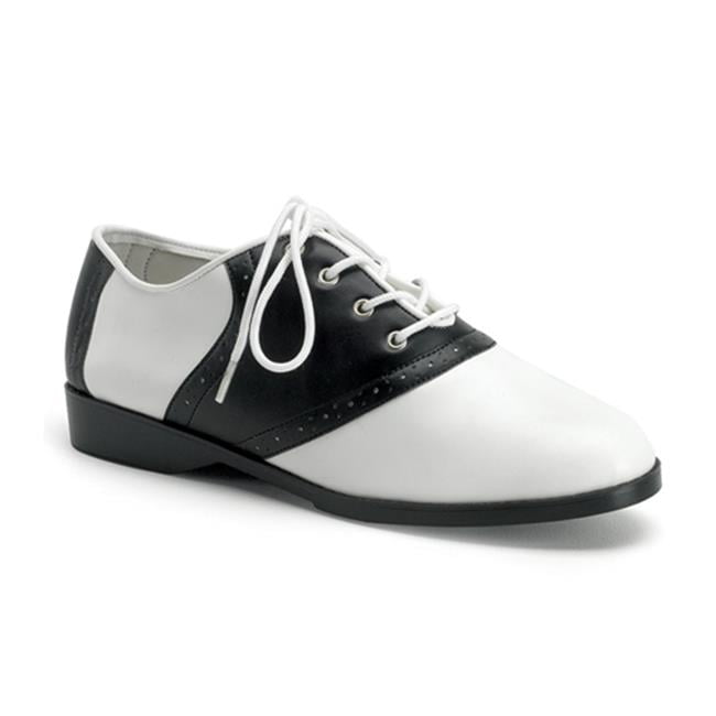 Saddle-50 Flat Saddle Shoes - Black/White Women's Size 6 - Walmart.com