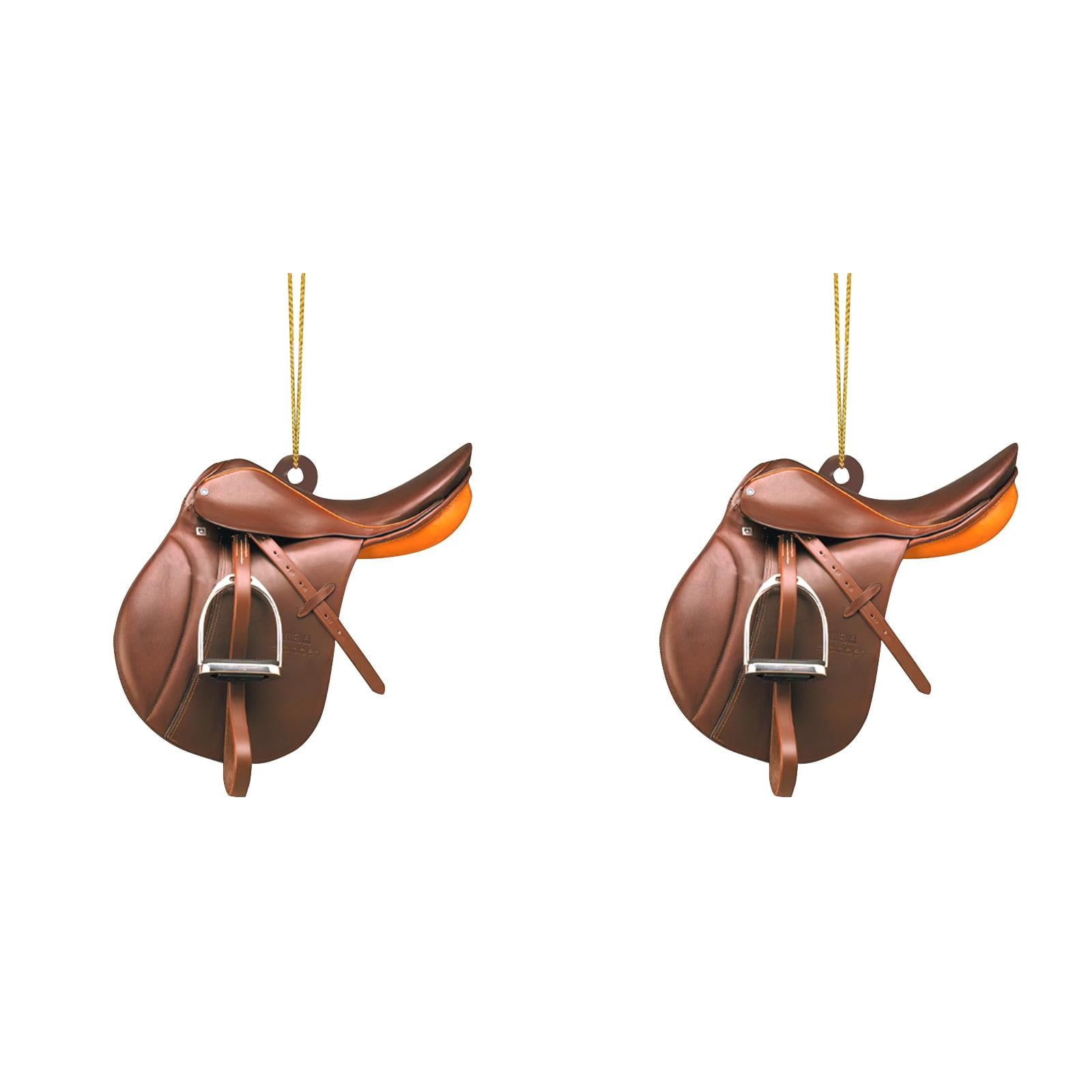 Saddle Acrylic Pendant For Horses Lovers Western Cowboys Rose String