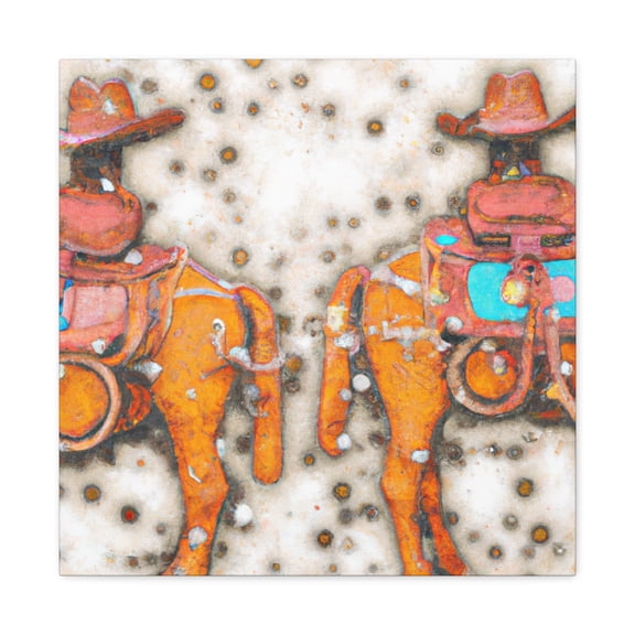 "Saddle Bags in Pointillism" - Canvas