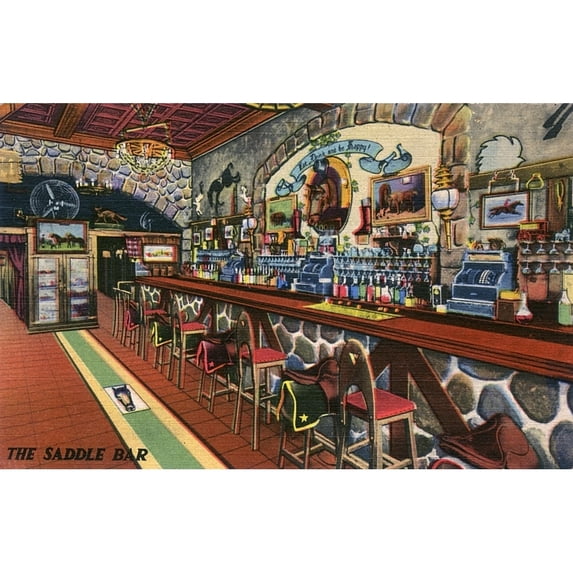 Saddle Bar, Jack Delaney'S, New York City, Usa Poster Print By Mary Evans Pharcide (36 X 24)