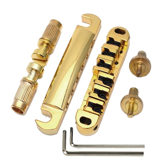 Saddle Bridge Guitar Step Bridge String Instruments Roller Sattle Bridge Guitar Replacement Includes 2 Wrenches For Beginners Women Men Musicians
